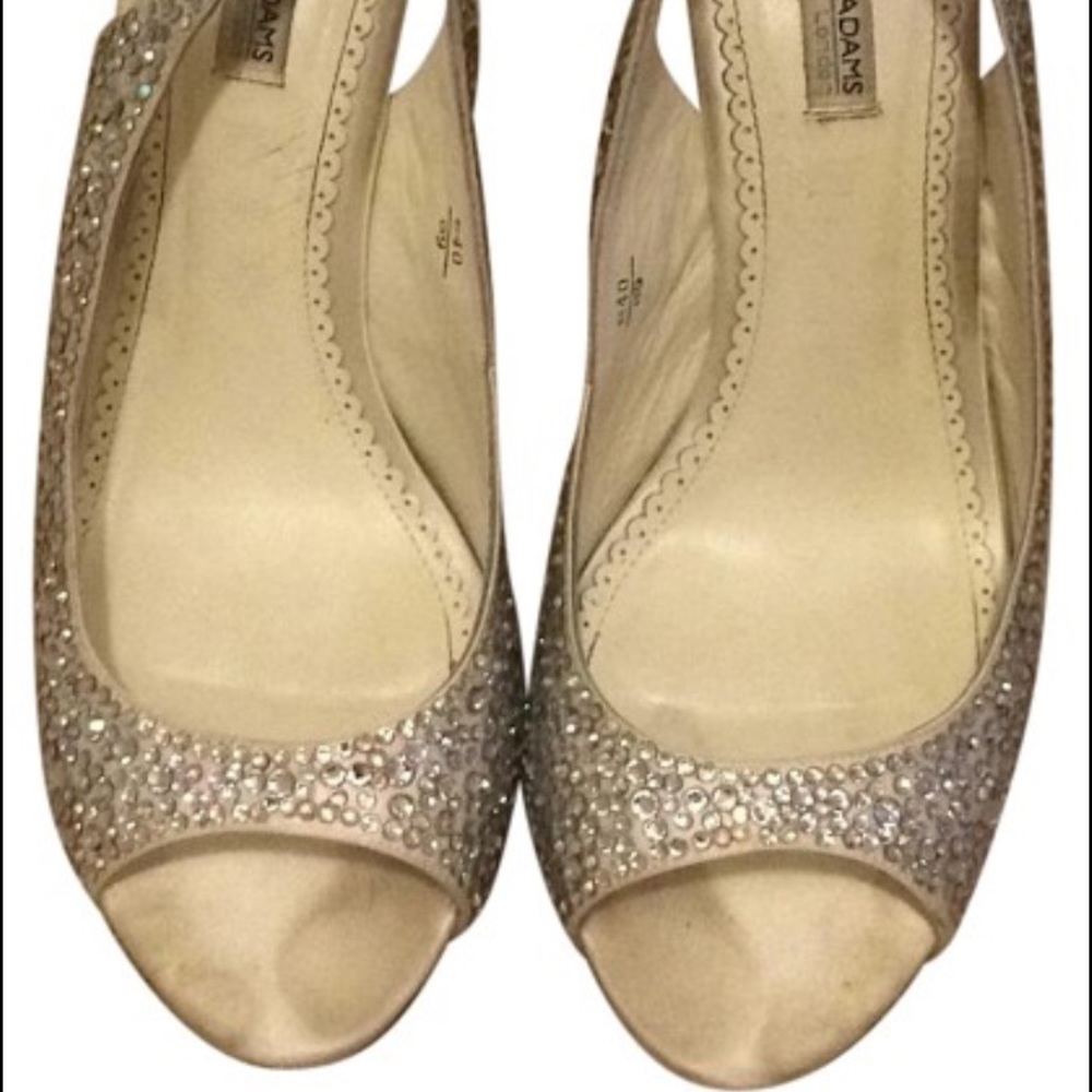 Benjamin Adams Sparkly Ivory Wedding Shoes - Picture 16 of 17